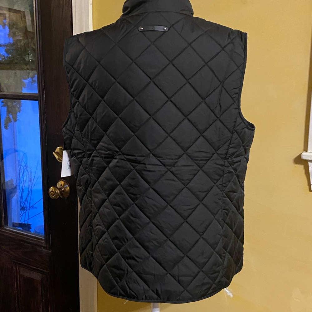NWT Lauren Ralph Lauren Black Quilted Vest Large - Picture 3 of 8